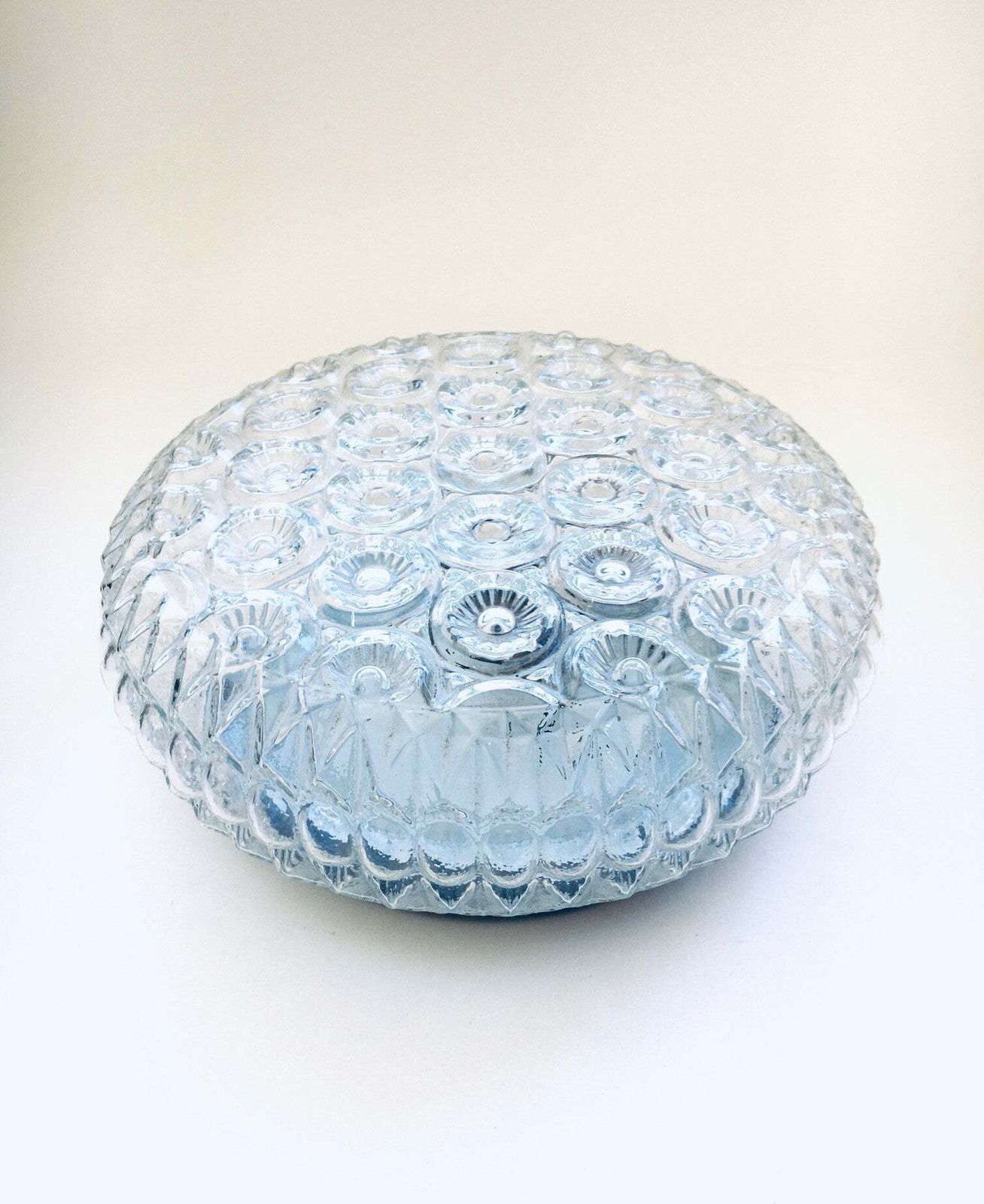 1970's L Flower Glass Wall Lamp By Massive