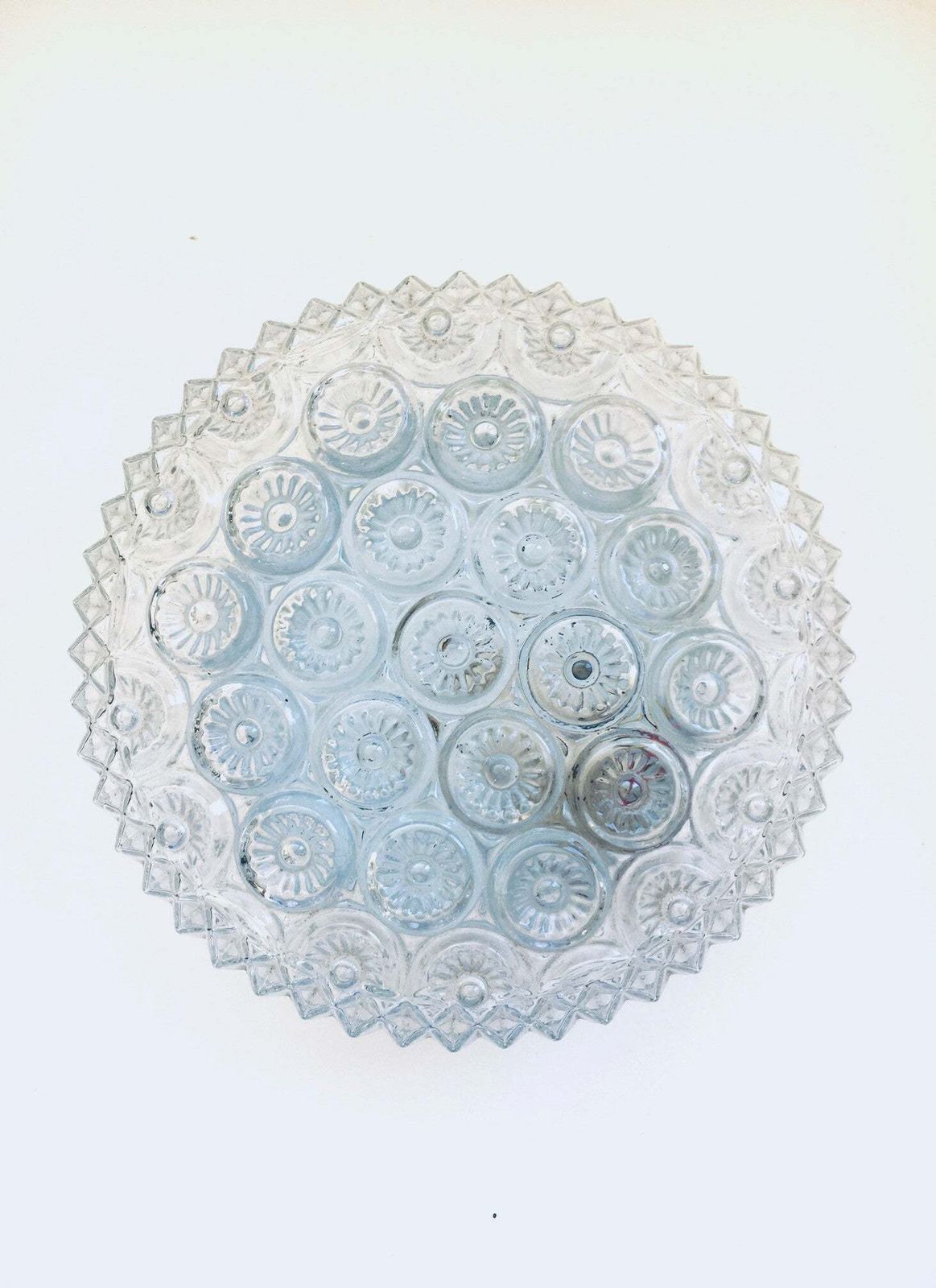1970's L Flower Glass Wandlamp Van Massive photo for sale