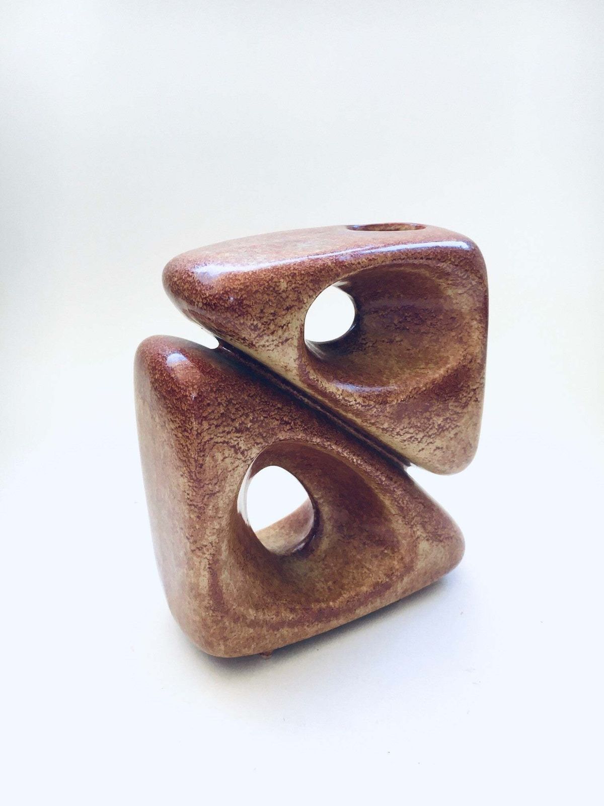 Abstract Vase By Roberto Rillon For Bertoncello Ceramiche, Italy 1960's photo vintage