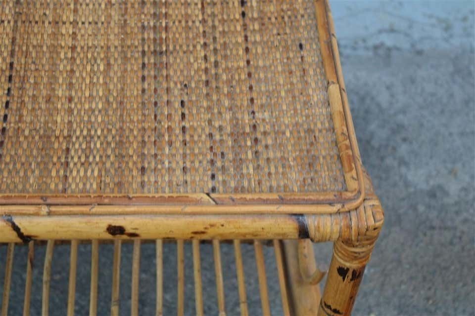 photo furniture Pair Night Stands Mid Century Italian Design Bamboo Minimal 1950s