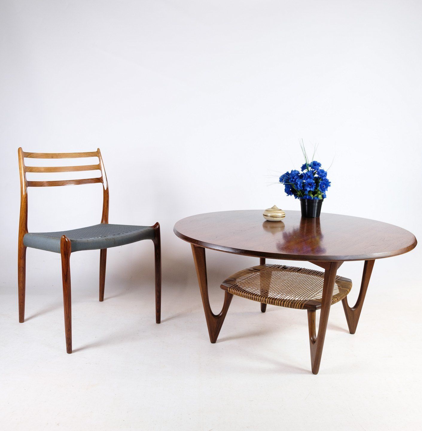 8 Dining Chairs Rosewood Model No 78 No Møller 1960 photo vintage