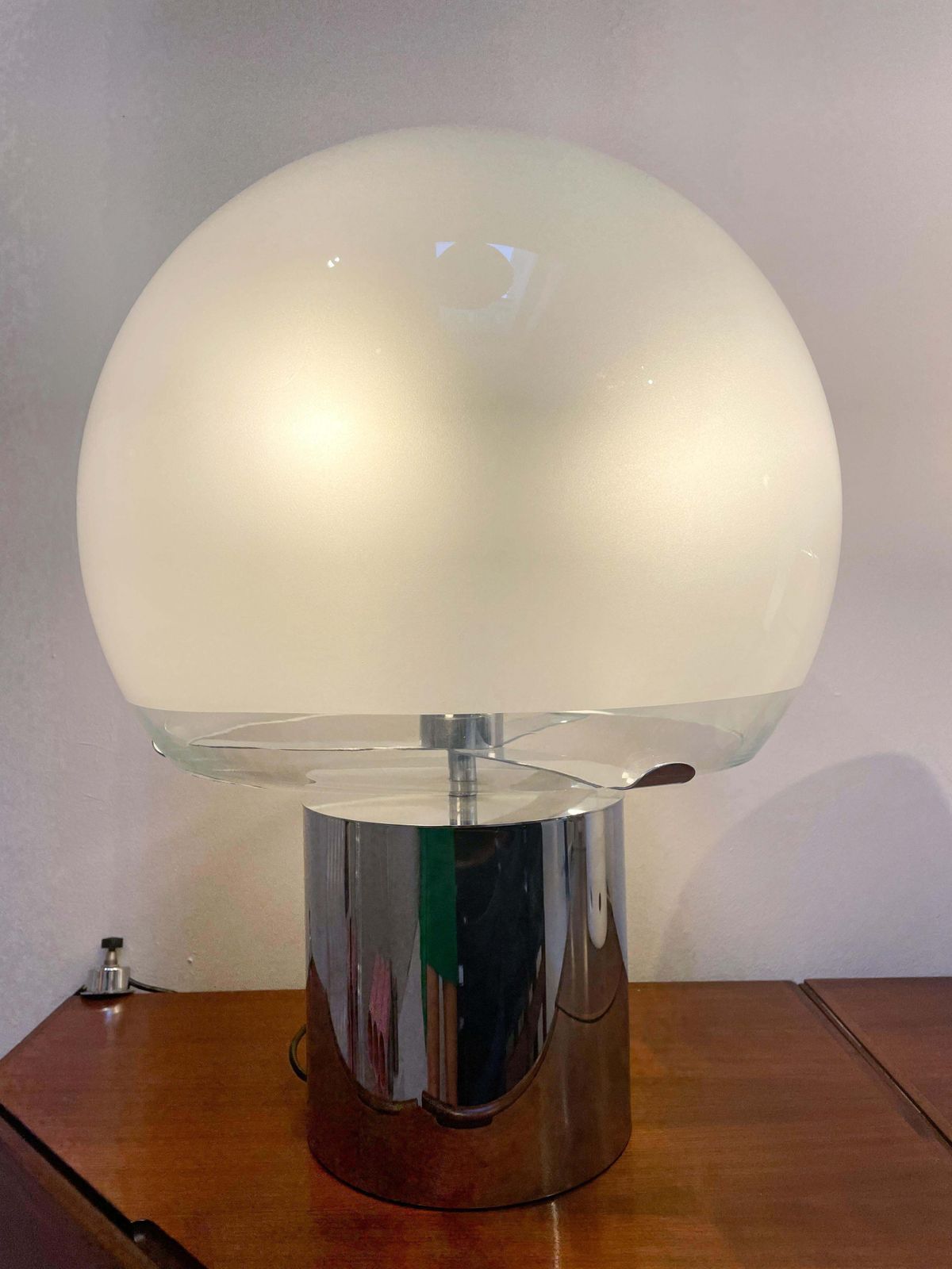 Mid Century Modern Porcini Table Lamp By Luigi Caccia Dominioni, Italy, 1960s photo Lighting