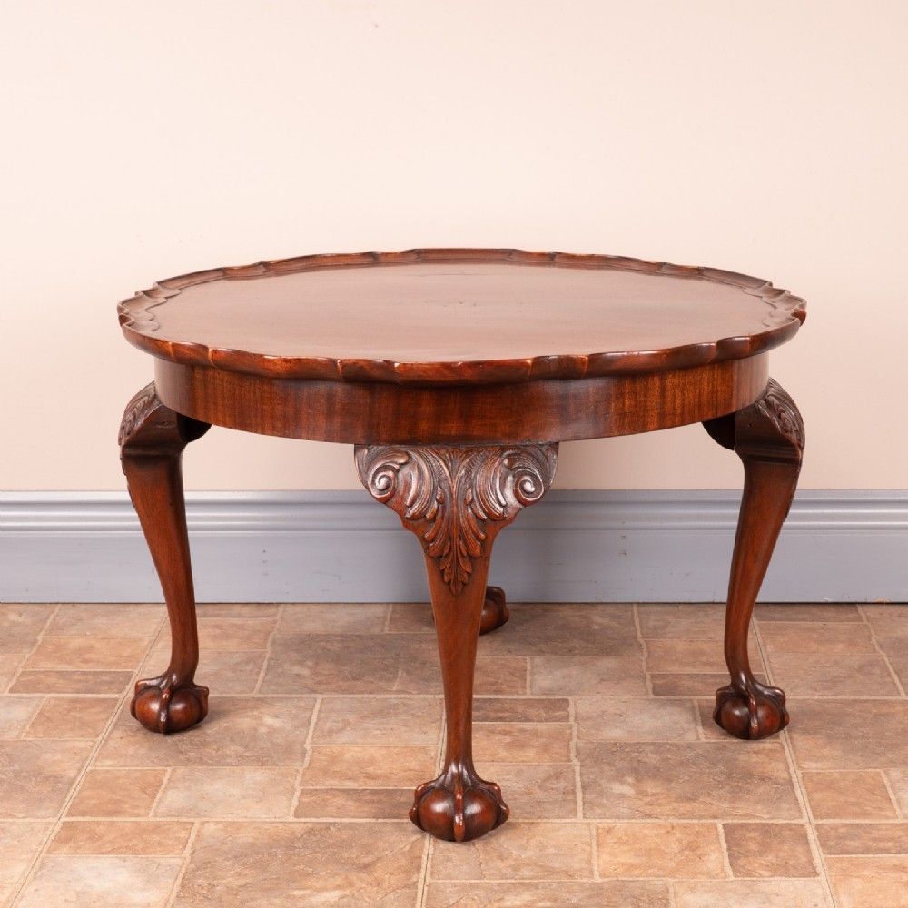Good Quality Carved Mahogany Pie Crust Coffee Table