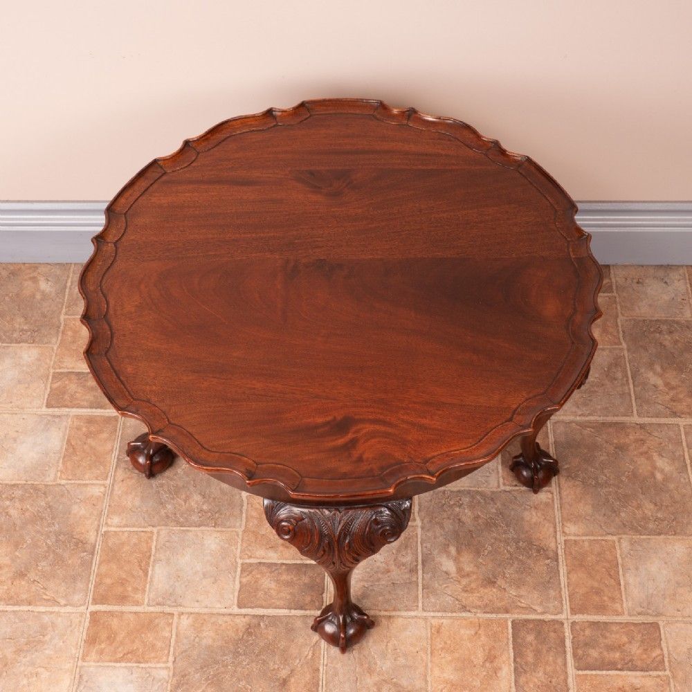 Good Quality Carved Mahogany Pie Crust Coffee Table photo furniture