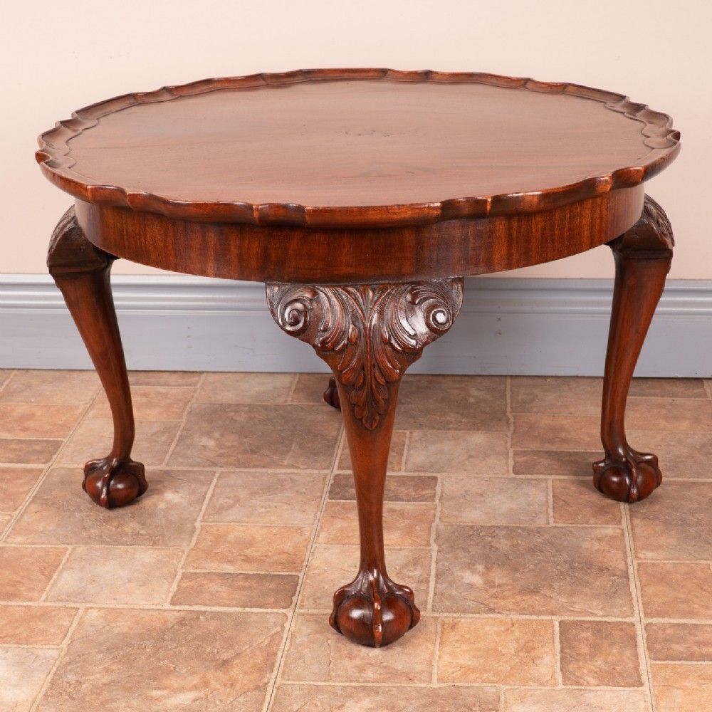 Good Quality Carved Mahogany Pie Crust Coffee Table photo buy