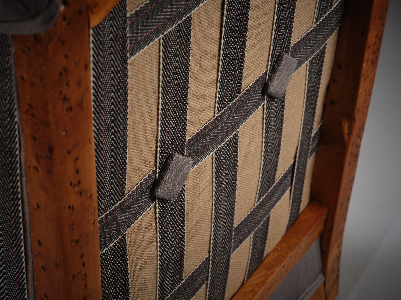 Quirky Deconstructed Oak Victorian Armchair In Grey Linen With Exposed Frame, Circa 1920’s photo Furniture