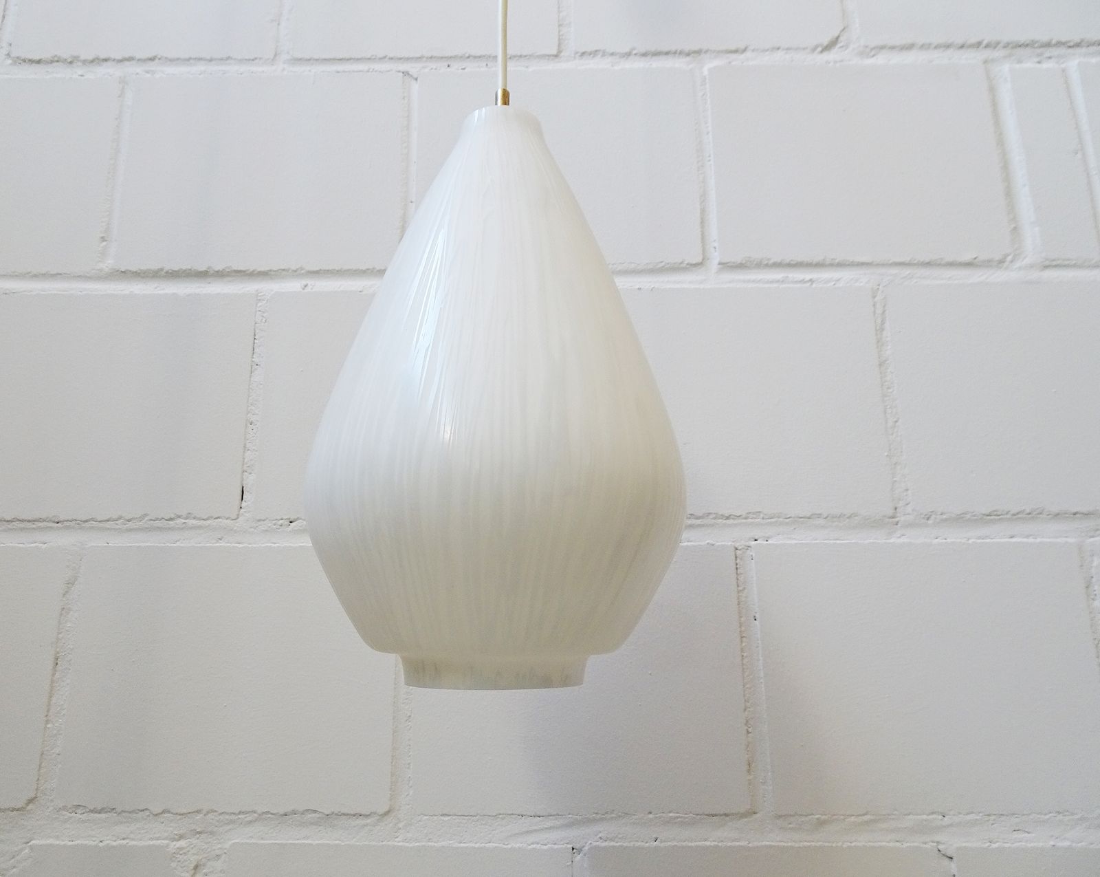 Glass Pendant Lamp, 1950s, Vintage photo for sale