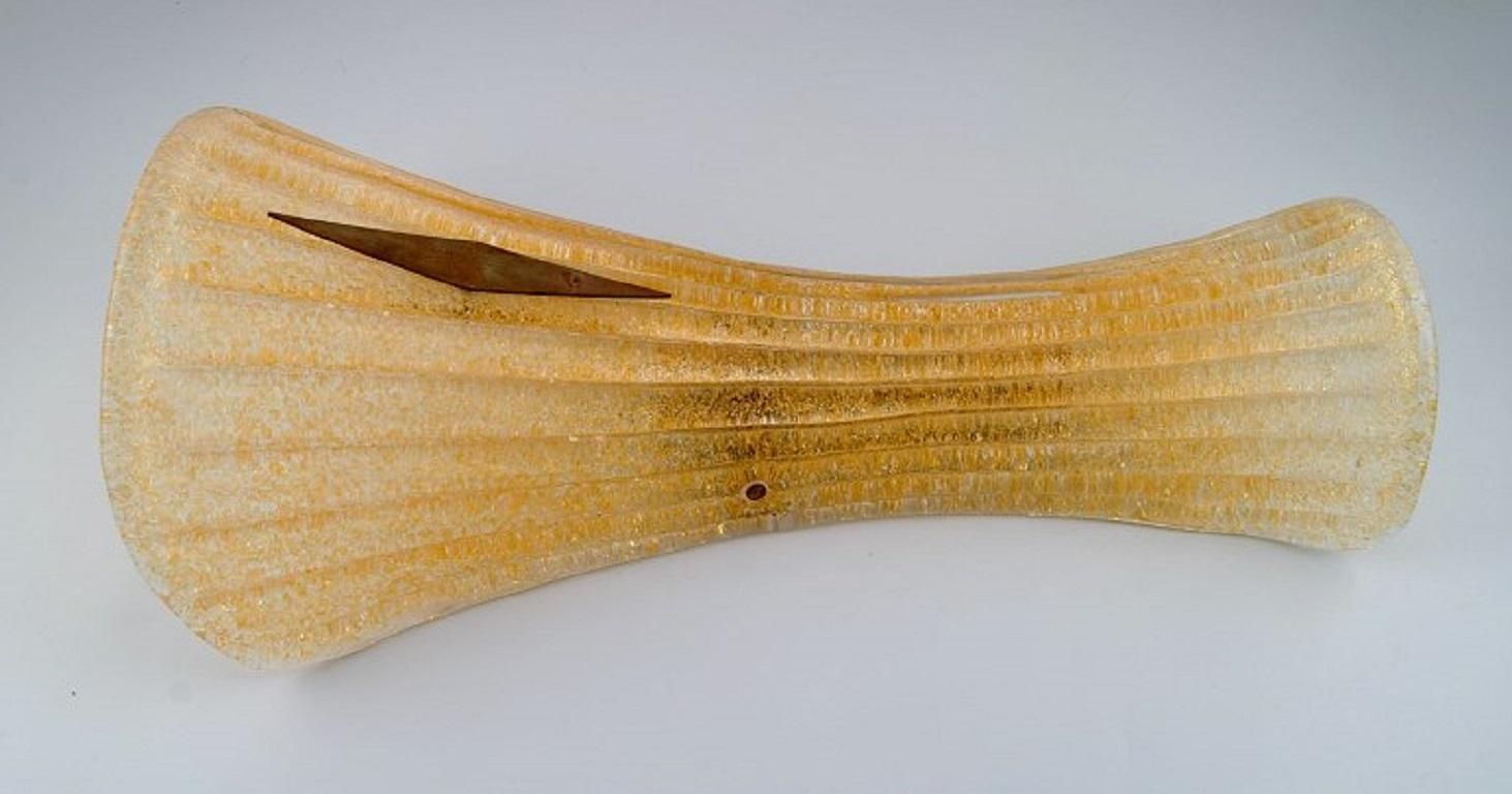 Barovier And Toso, Venice, A Pair Of Giant Wall Lamps In Fluted Art Glass photo vinterior