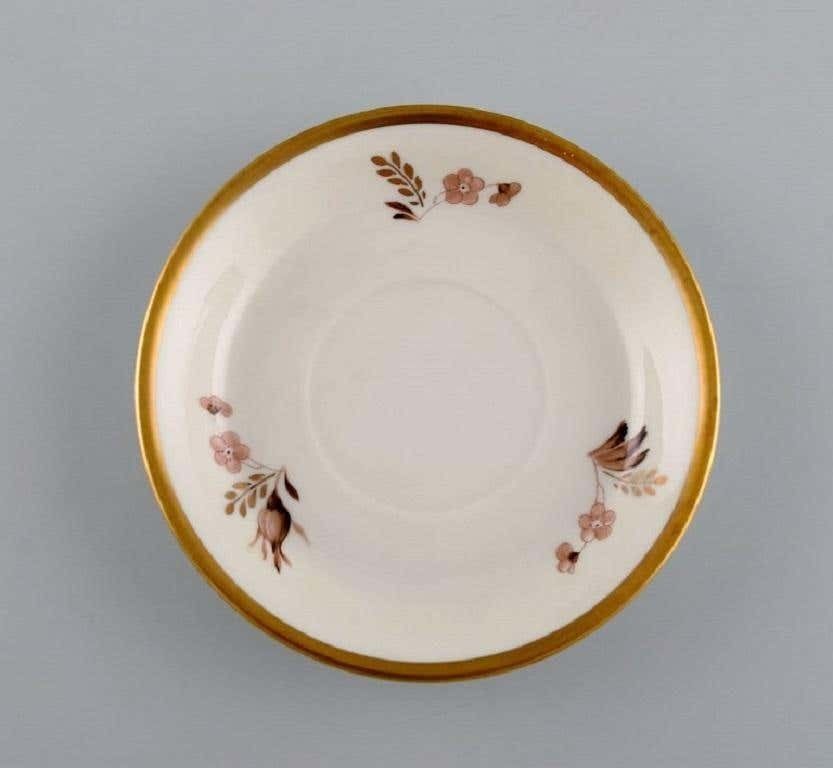 12 Royal Copenhagen Brown Rose Mocha / Coffee Cups With Saucers photo for sale