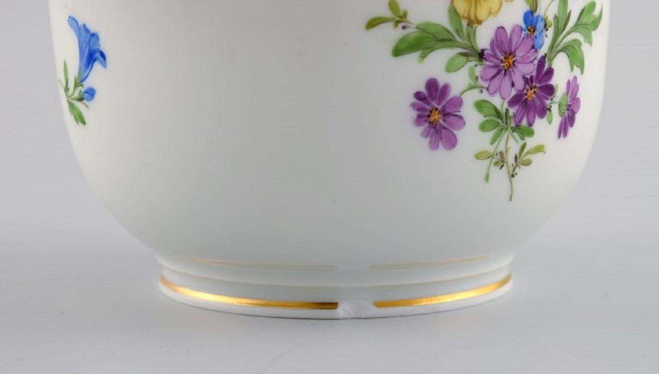 Meissen Wine Cooler And Vase In Hand Painted Porcelain With Flowers photo vinterior