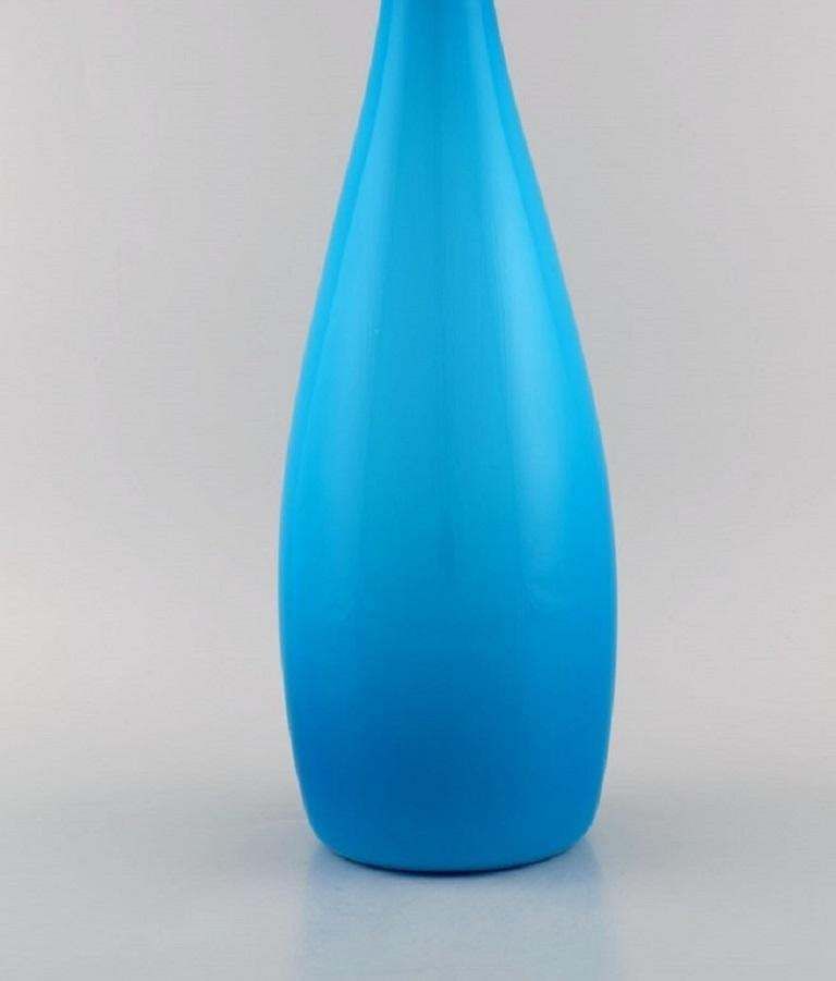 Kastrup Glas, Denmark, A Pair Of Large And Rare Vases In Turquoise Art Glass photo 1515.0