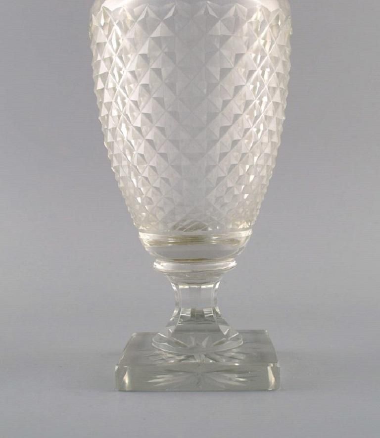 Baccarat, France, Art Deco Vase In Clear Crystal Glass, 1930s photo Home Decor