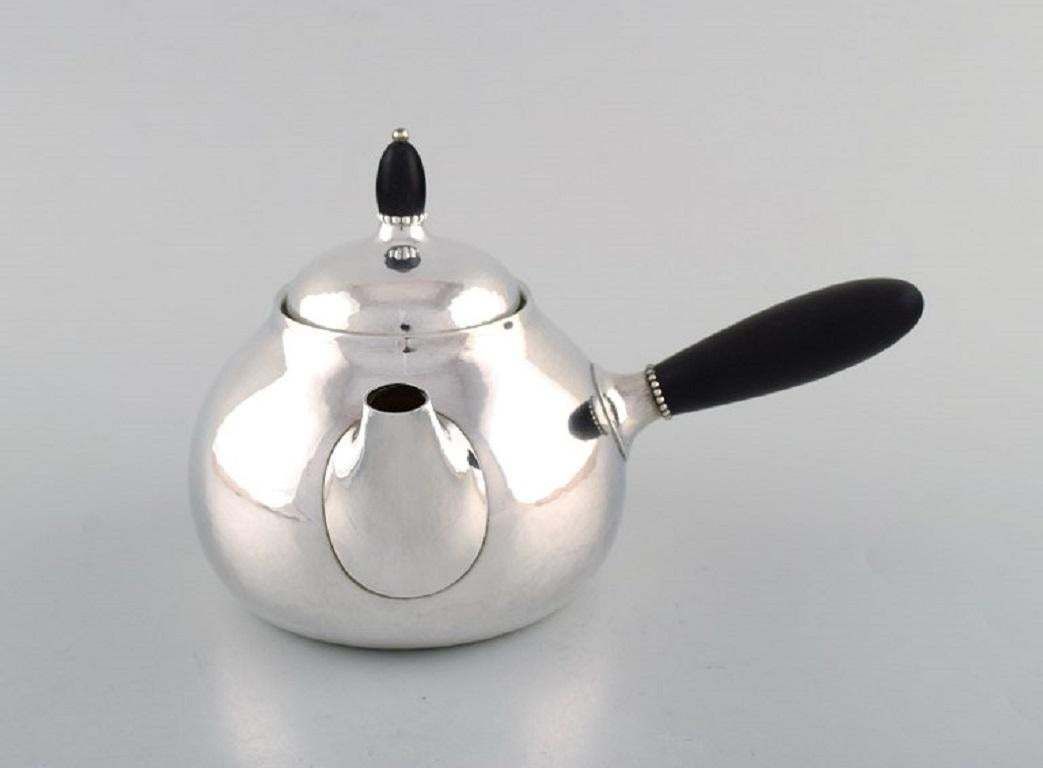 Georg Jensen Art Nouveau Teapot And Milk Jug In Sterling Silver photo furniture
