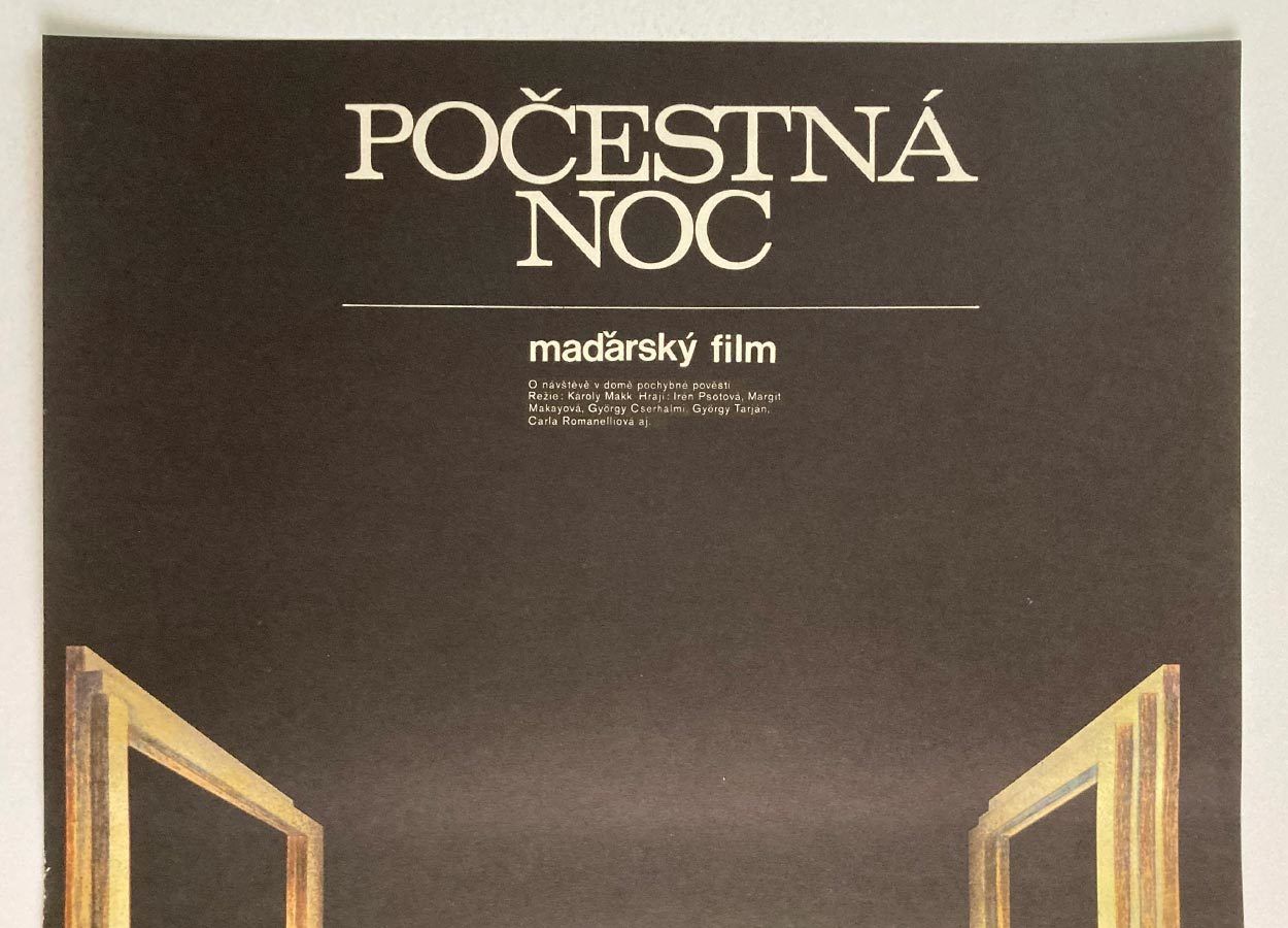 Original Film Poster, A Very Moral Night, Jan Weber, 1979, Genuine Czech Vintage Print photo Art