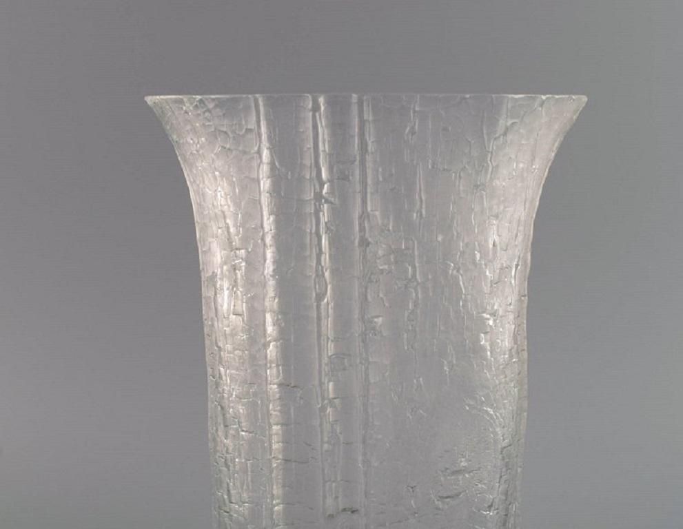 Timo Sarpaneva For Iittala  Vase In Clear Mouth Blown Art Glass Finnish Design photo Home Decor