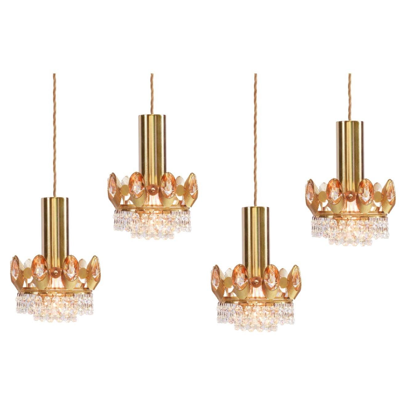 Palwa Crown Pendant Light Chandeliers, C1970s