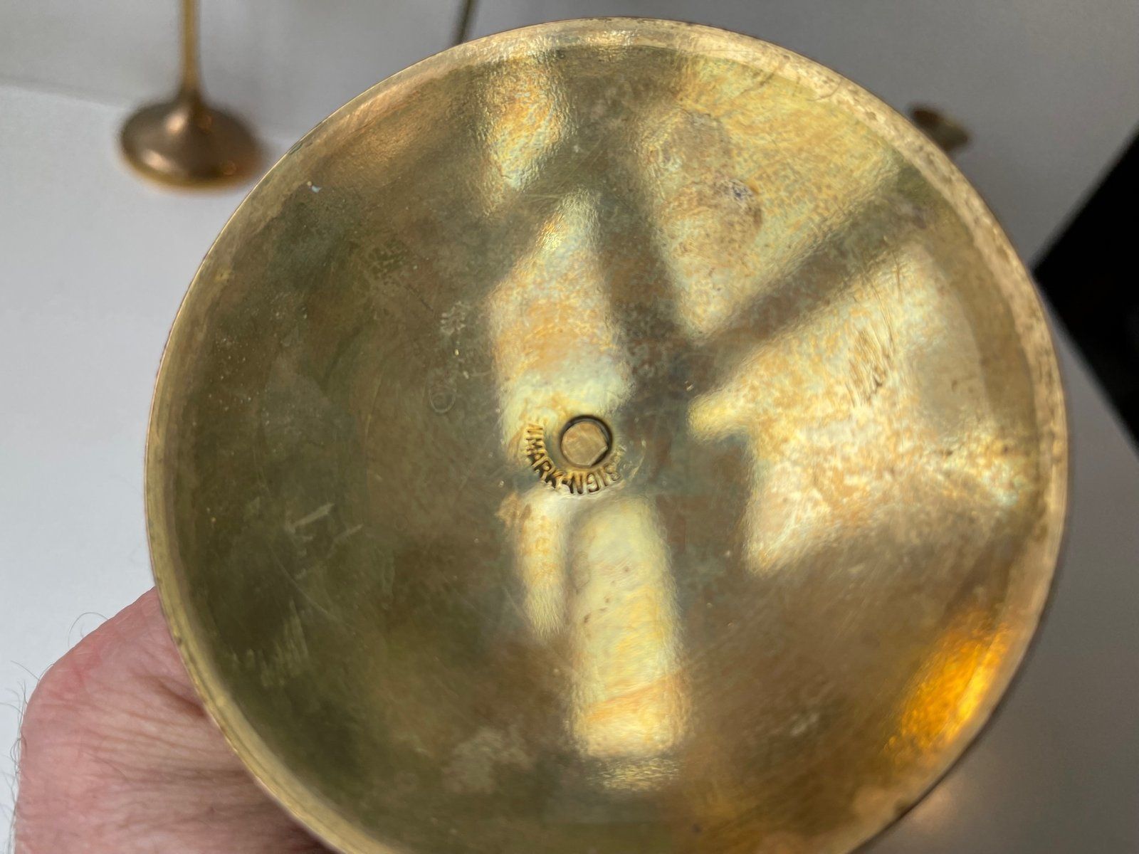 Vintage Scandinavian Brass Candleholders, 1960s, Set Of 4 photo for sale