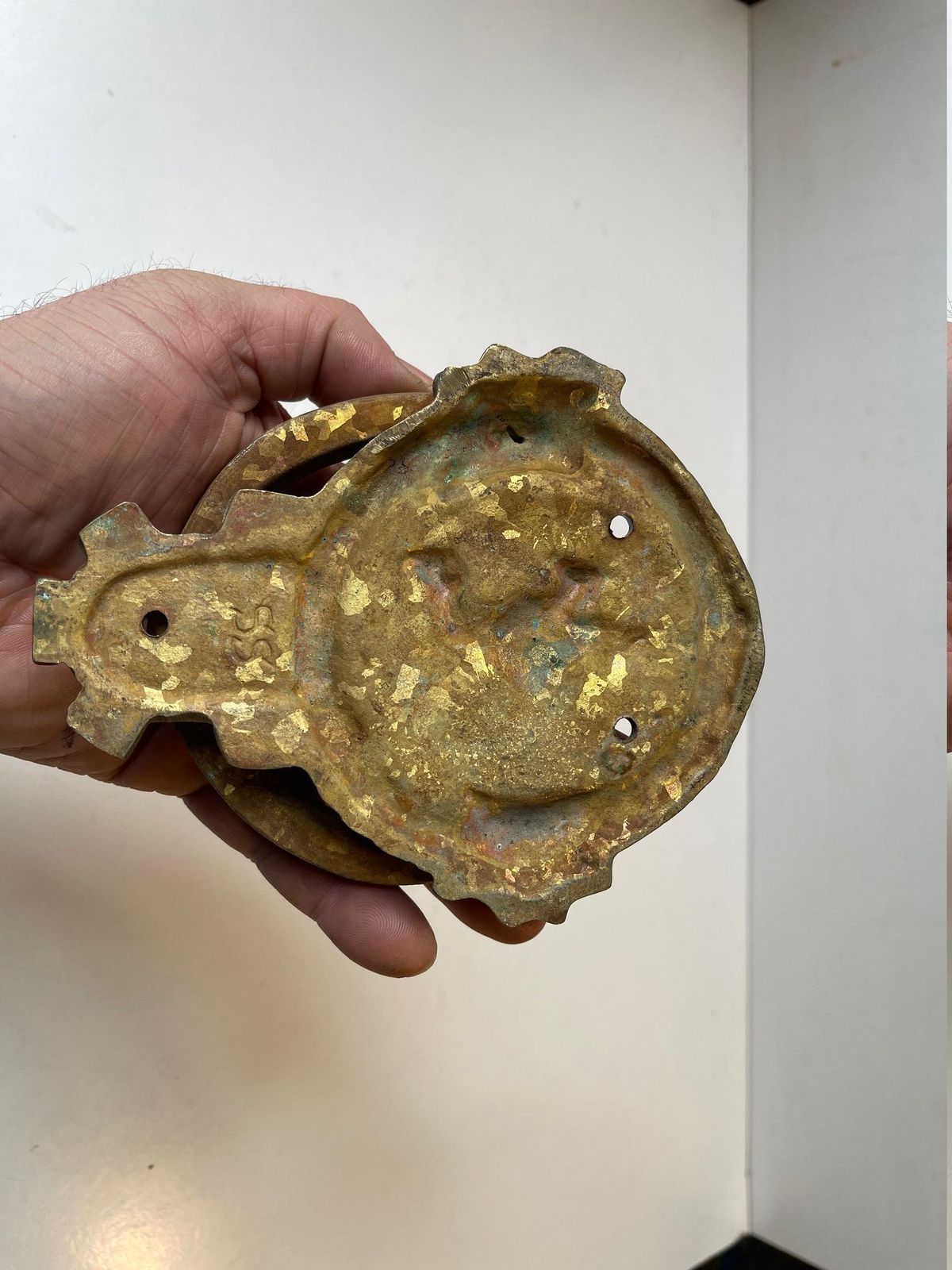 Antique Bronze Door Knocker With Hunting Theme photo 282.0