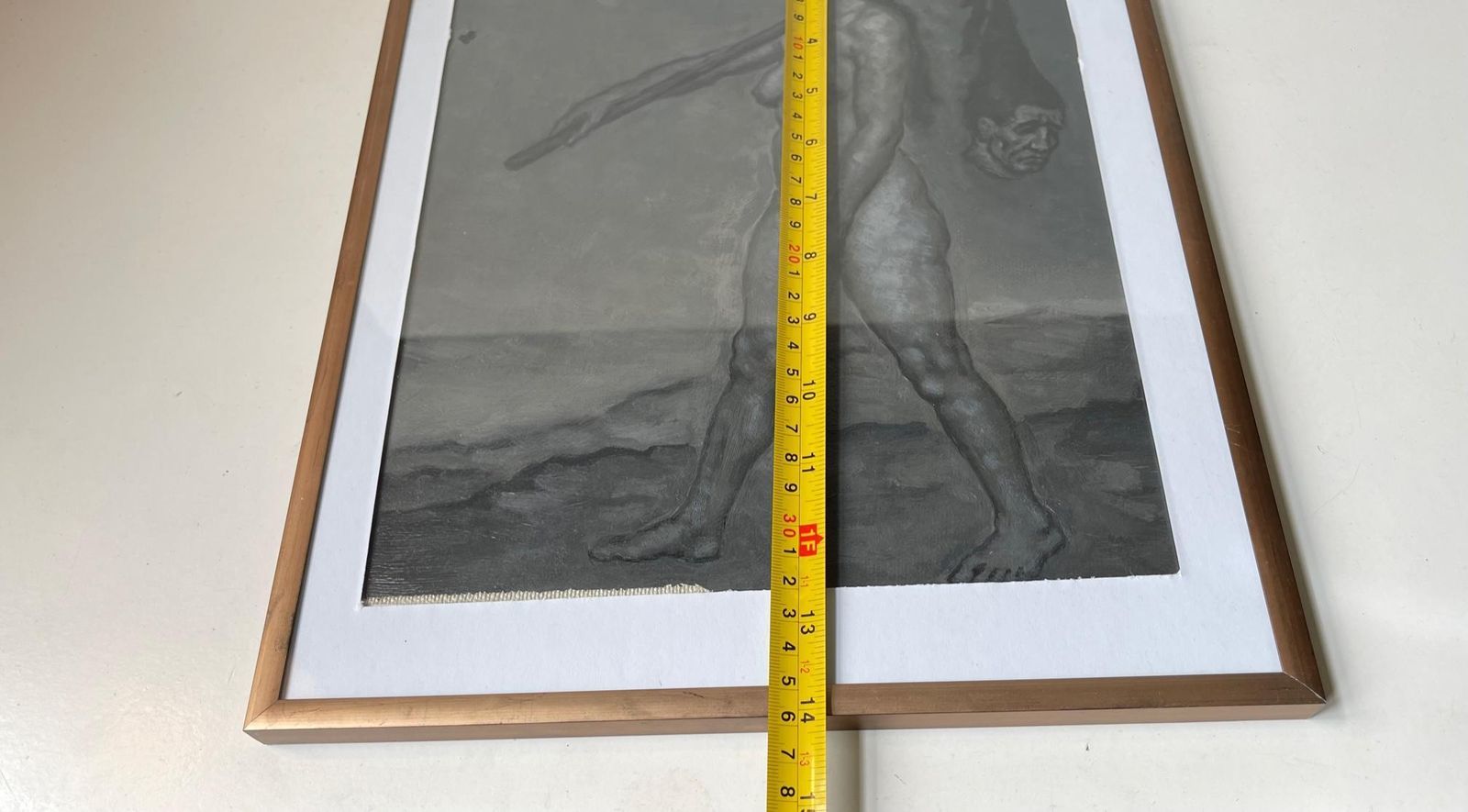 Kofron Fragment Hexentanz W. Decapitated Mans Head Oil On Canvas, Germany C 1940 photo vinterior
