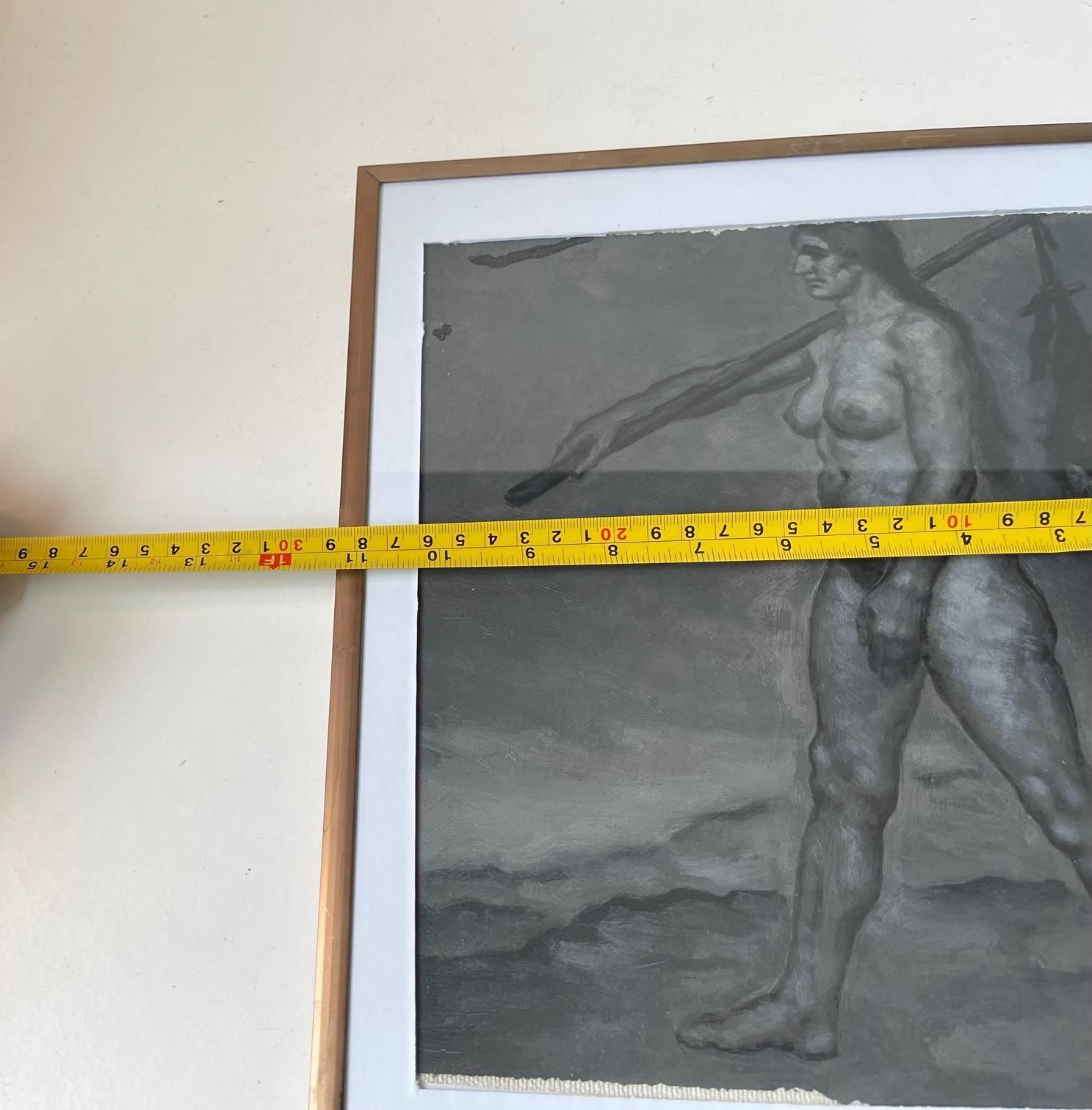 Kofron Fragment Hexentanz W. Decapitated Mans Head Oil On Canvas, Germany C 1940 photo buy