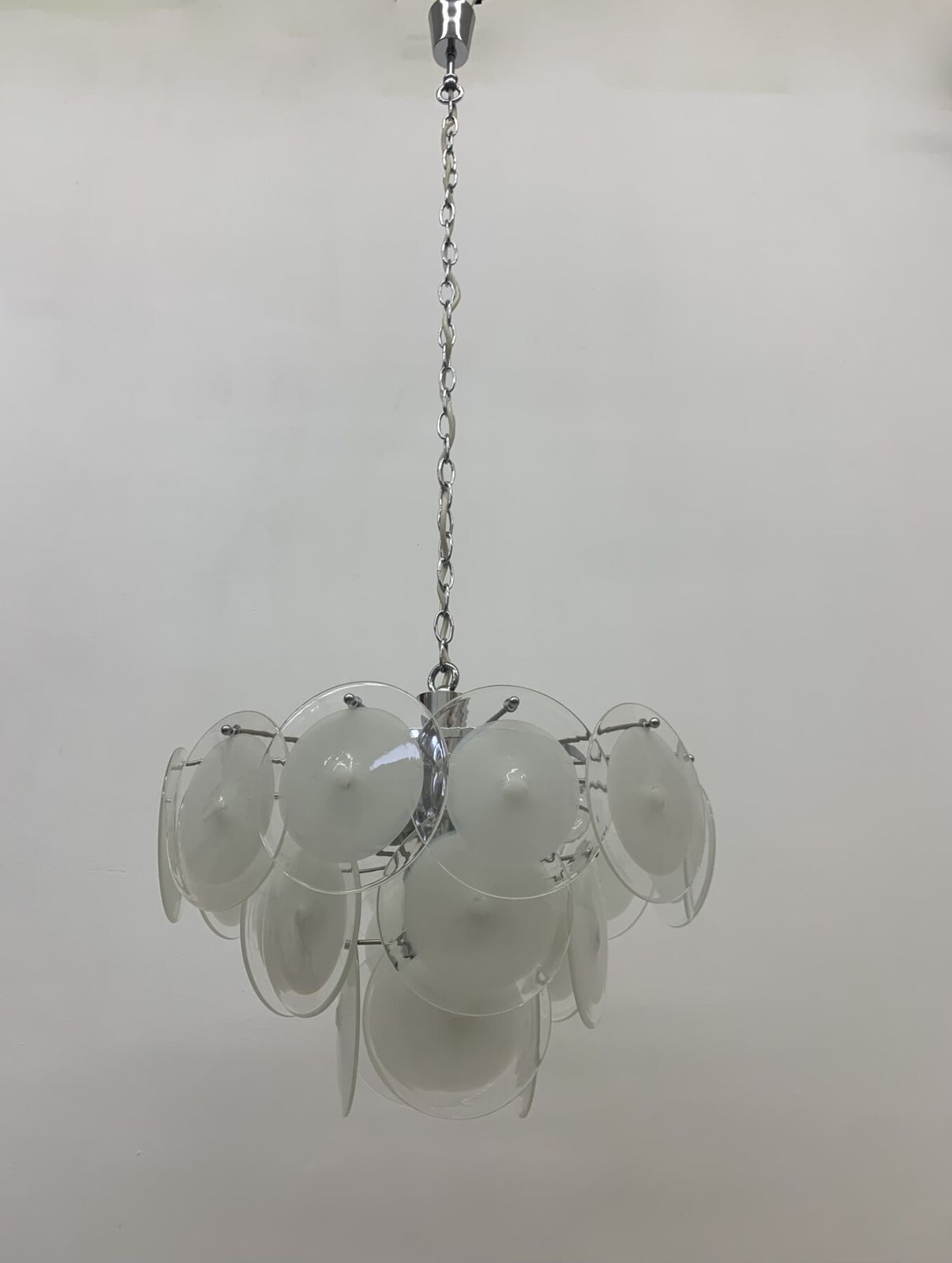 Italiaanse Schijfkroonluchter Van Vistosi Murano Glass, Italië, Jaren 1970 photo furniture