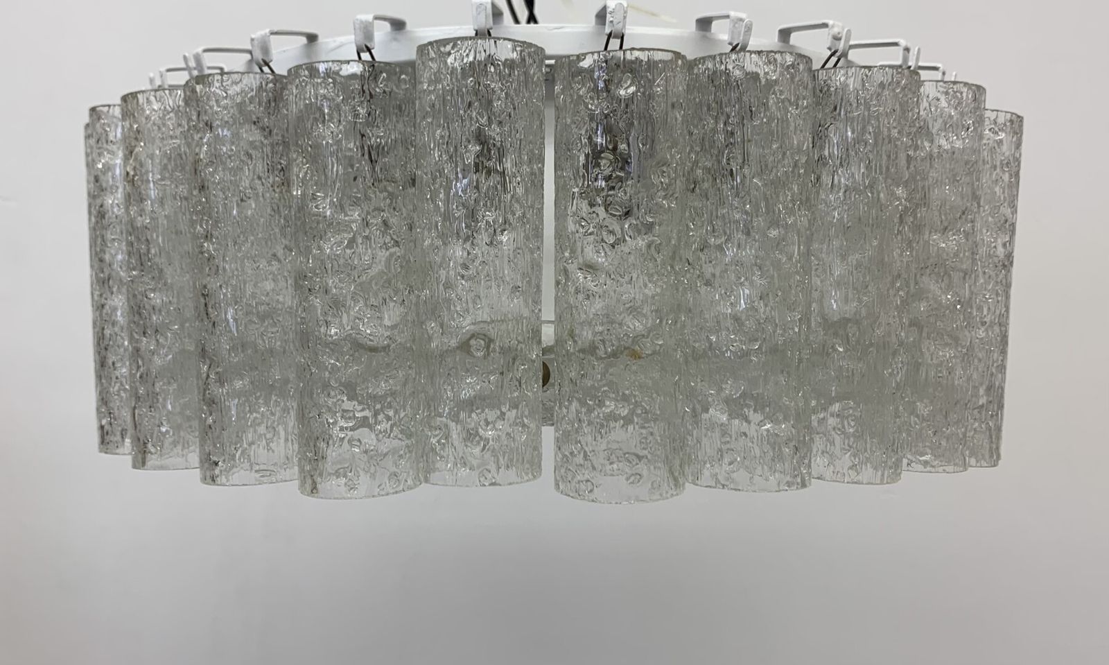 Glass Tubes Chandelier Flush Mount From Doria Leuchten, 1960s photo Lighting