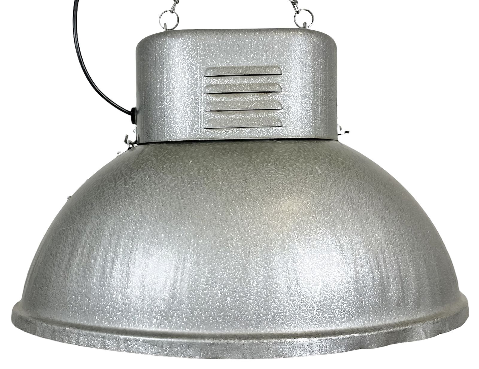 Large Oval Industrial Polish Factory Pendant Lamp From Mesko, 1970s, 8x