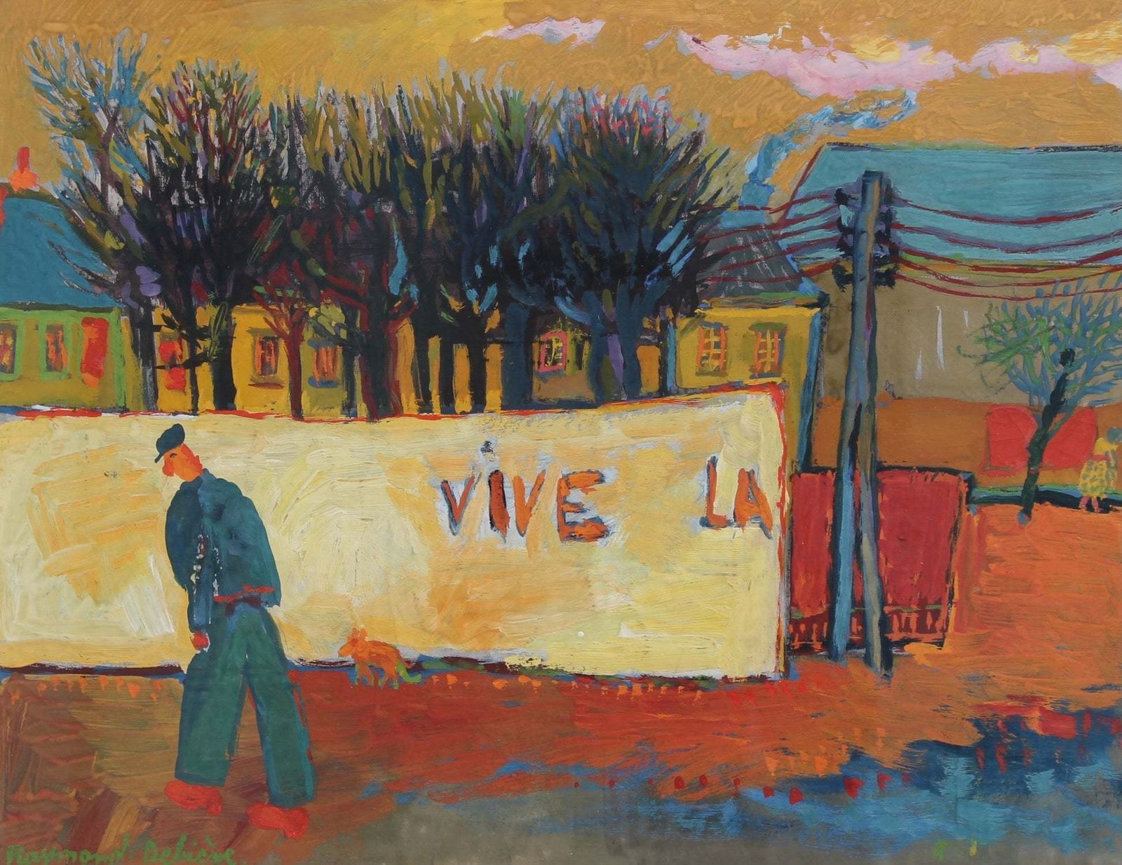'Winter In Provence' By Raymond Debiève Circa 1970s photo furniture
