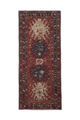 Vintage Anatolian Animal Soumac Runner Rug 4'5'' X 9'8''