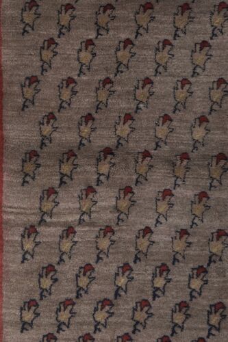Vintage Organic Wool Turkish Tulu Rug 3'7'' X 6'11'' photo for sale
