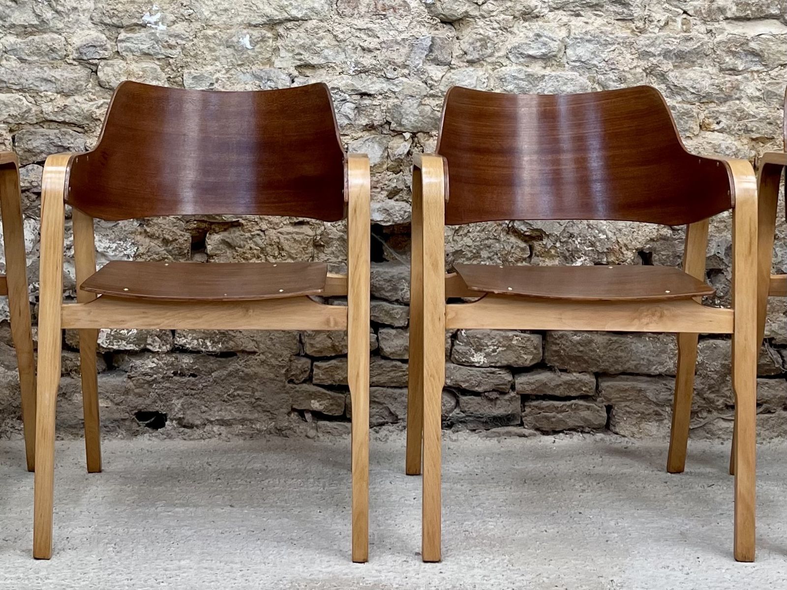 photo buy Set Of Four Mid Century Modern Wood Dining Chairs. Set Of 4 Chairs Plywood And Beach  And Ply Wood Bentwood Chairs 1950s