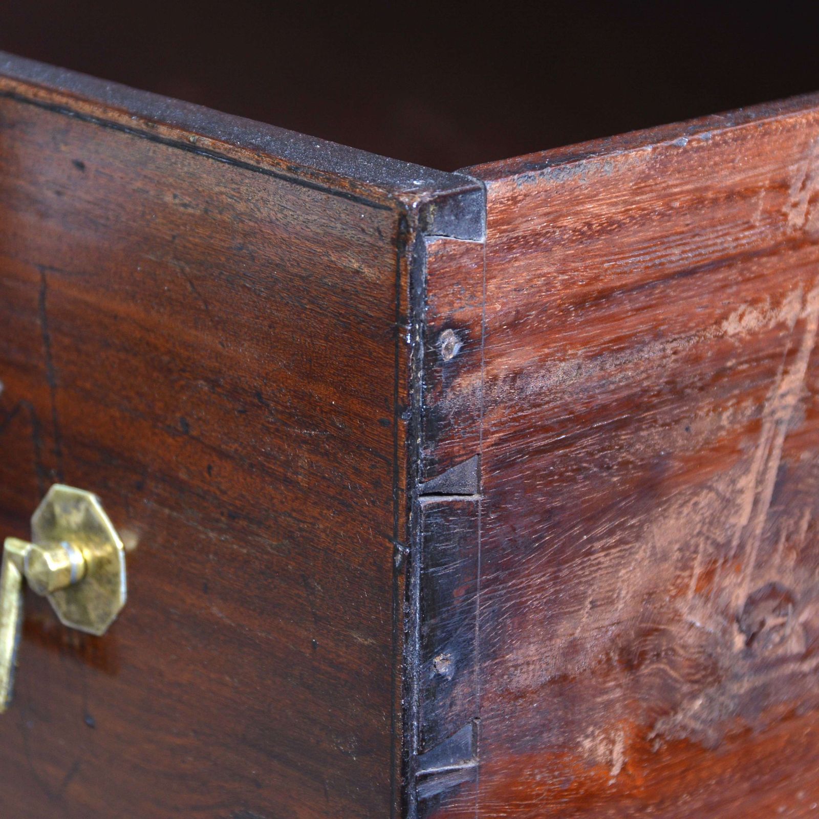 Colonial Padauk Wood Chest Of Drawers photo vintage