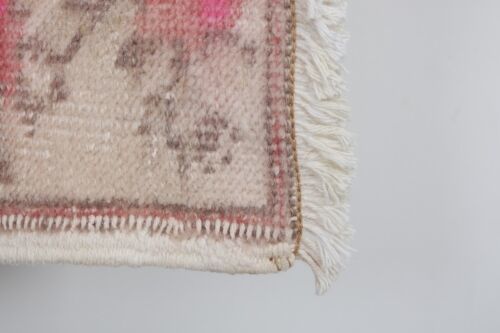 1950s Vintage Kurdish Geometric Medallion Wool Hand Knotted Carpet 4'7'' X 7' photo vintage