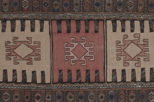 Handwoven Tribal Embroidery Kelim, Wall Hanging Rug 3'2'' X 5'6'' photo furniture