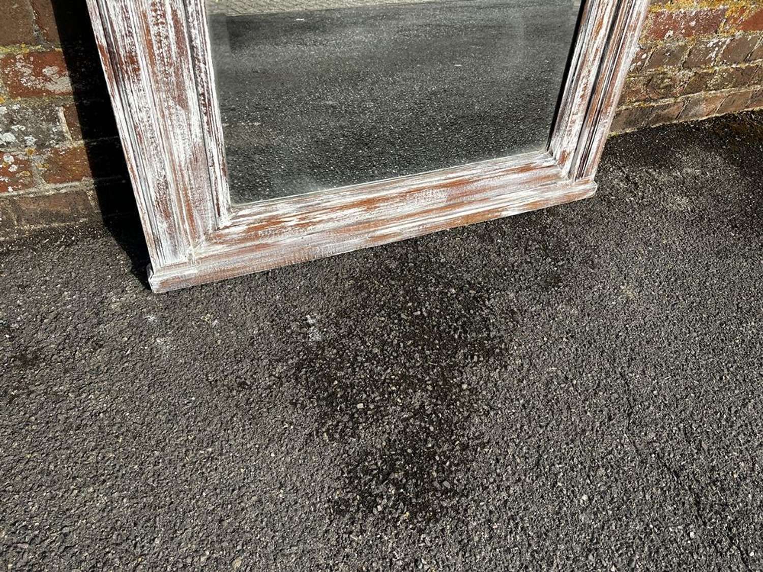 A Fabulous Large Antique French 19th C Distressed Painted Mirror. photo Home Decor