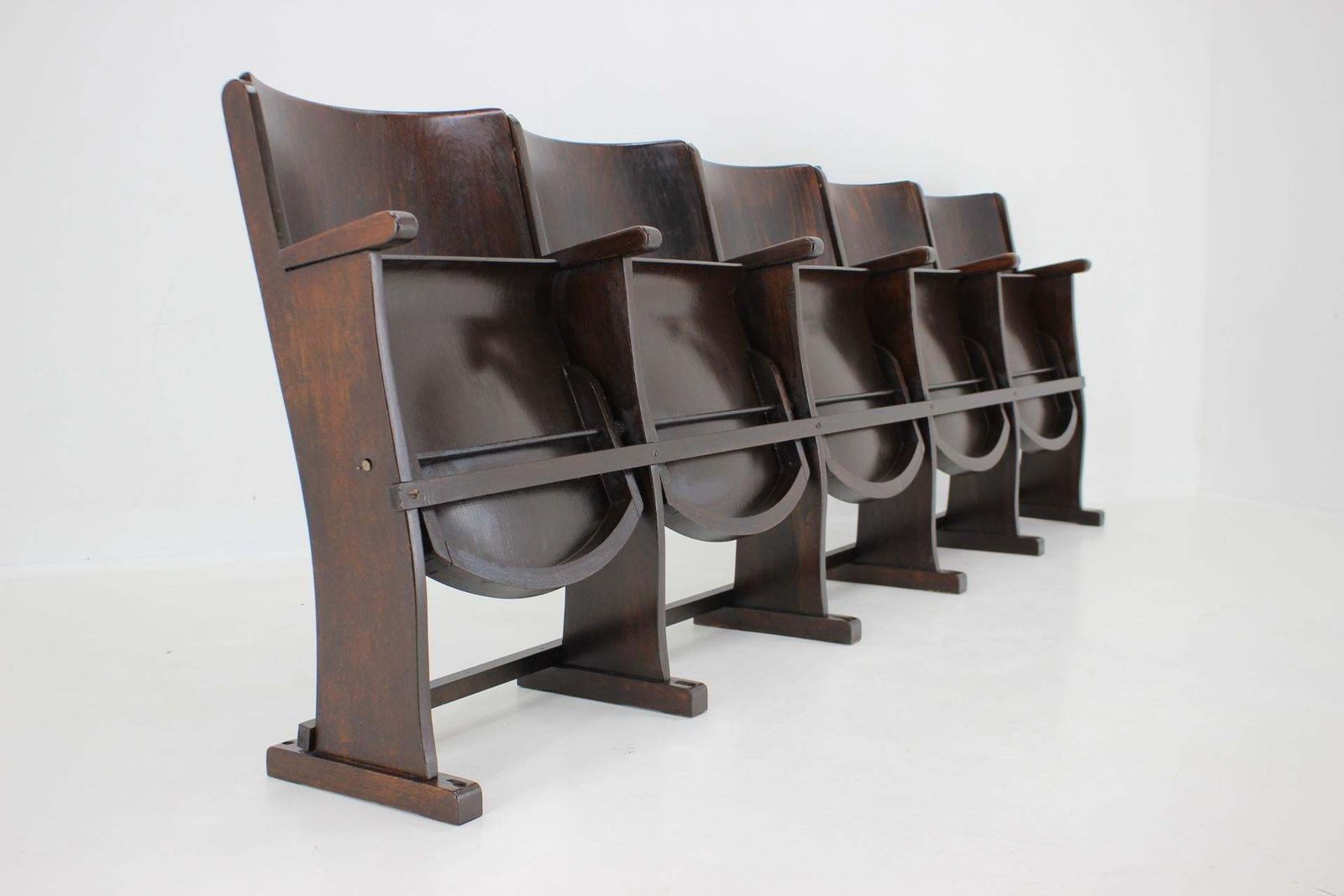 1960s Cinema 5 Seats Bench By Ton, Czechoslovakia photo for sale