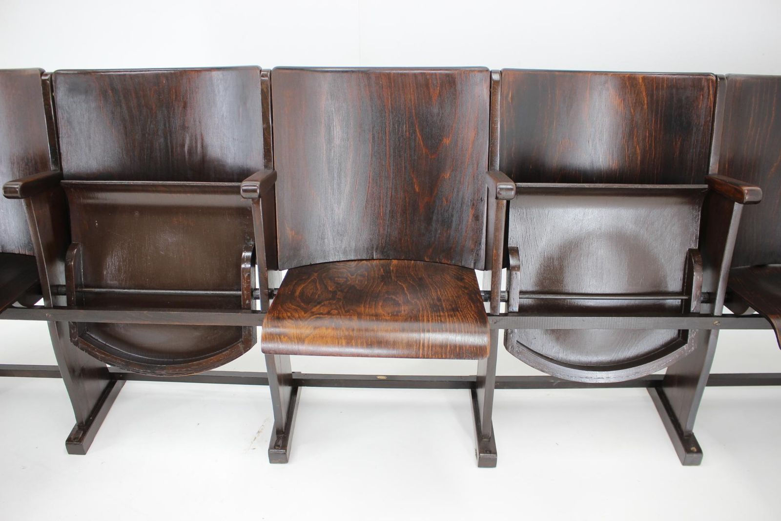 981.0 1960s Cinema 5 Seats Bench By Ton, Czechoslovakia photo