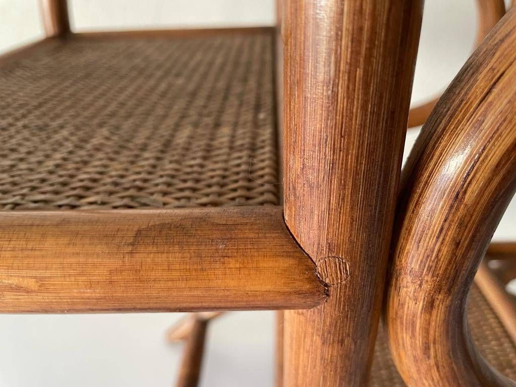 Mid Century Modern Italian Circle Design Bamboo Flower Stand With 4 Flowerpot Space, 1960s, Italy photo buy