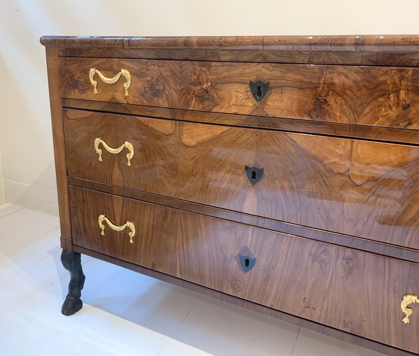 Mid Century Walnut Biedermeier Chest Of Drawers photo 4300.0