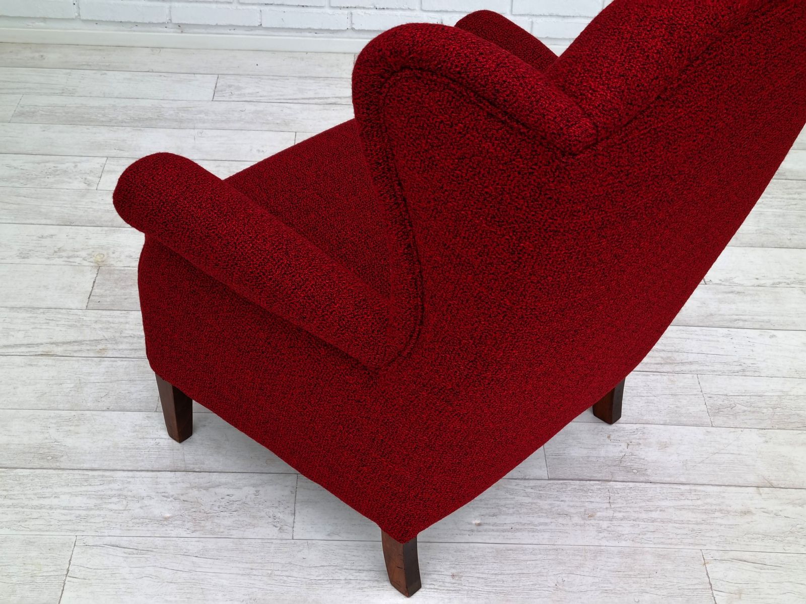 1620.0 50s, Danish Design, Completely Refurbished Chair, Furniture Wool photo