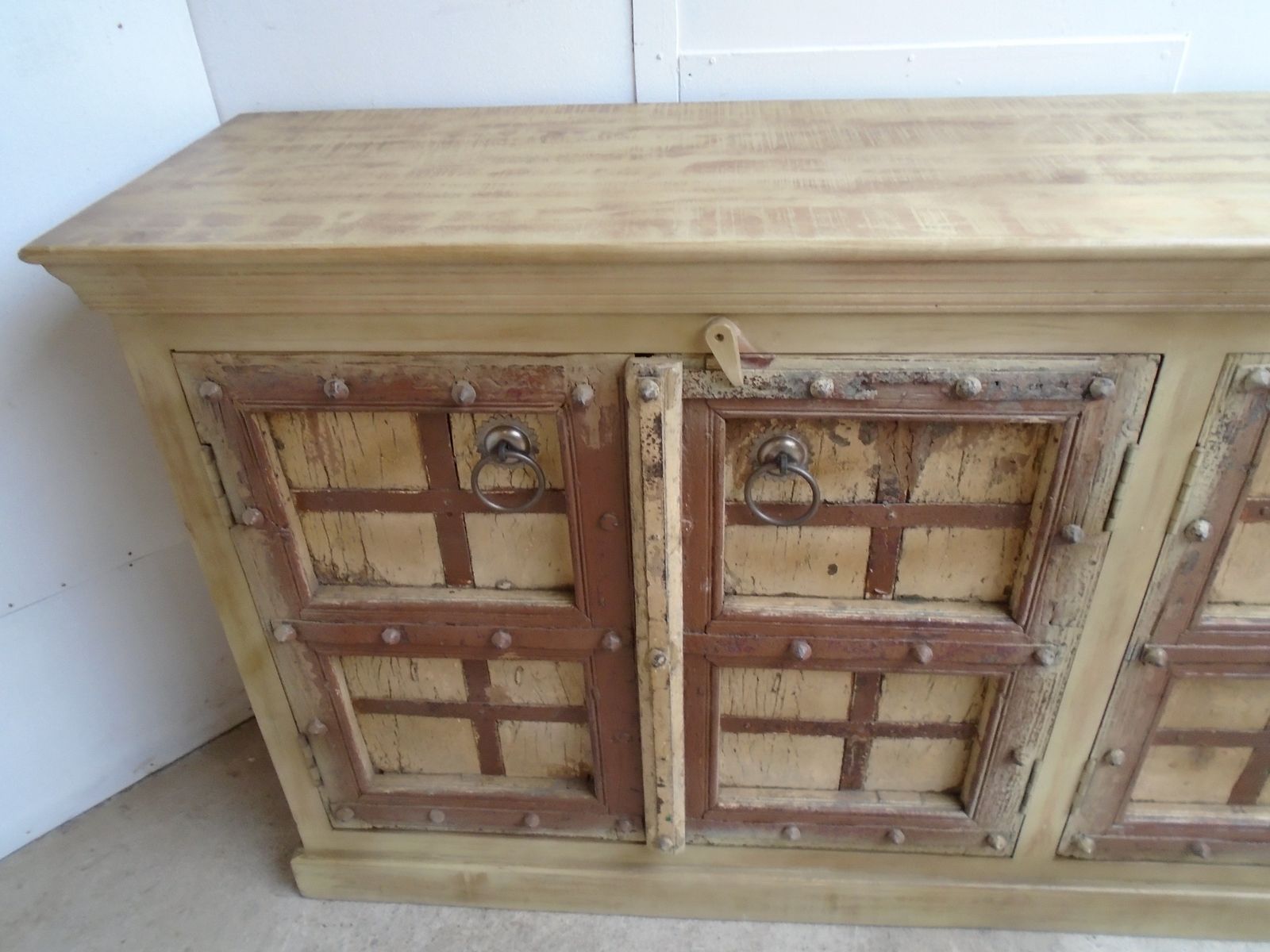 A Handmade Indian Mango / Teak Yellow & Brown Dresser Base photo buy