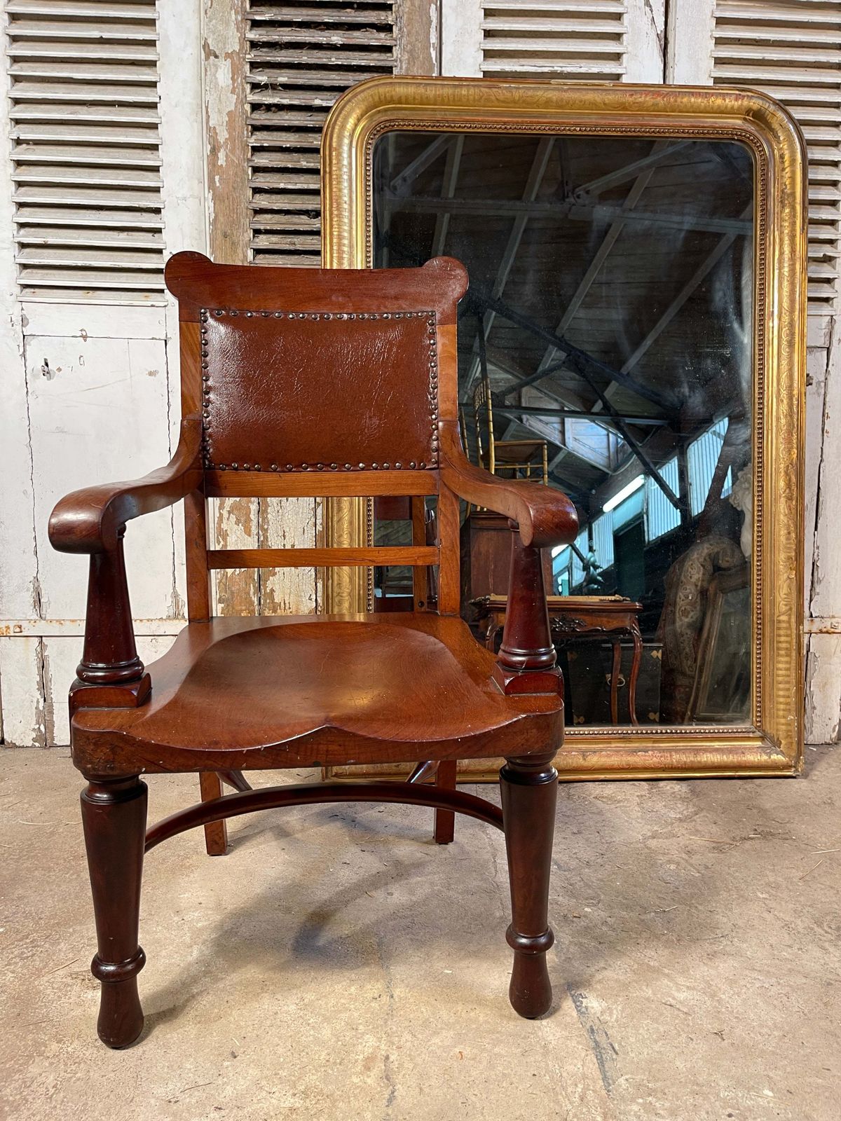 Antique English Walnut Library Clerks Desk Chair Circa 1890 photo furniture