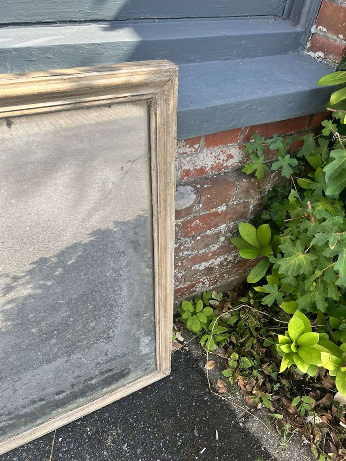 An Exceptional Large Antique French 19th C Painted Bistro Mirror photo for sale
