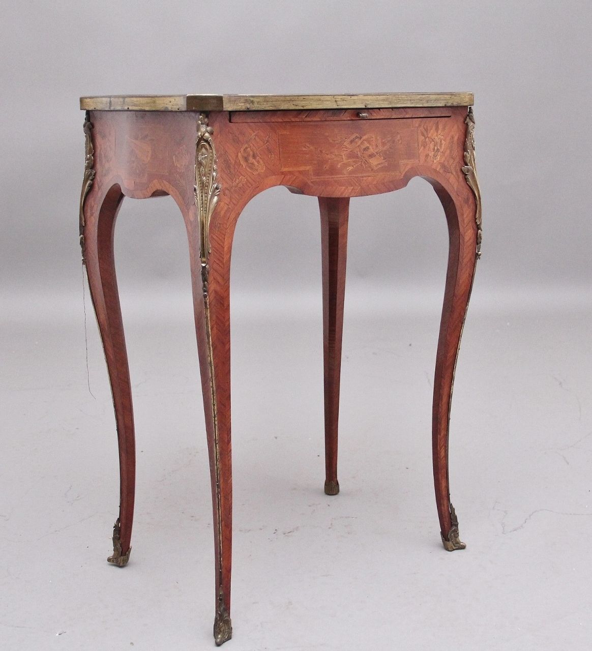 Early 20th Century French Kingwood And Marquetry Side Table photo furniture