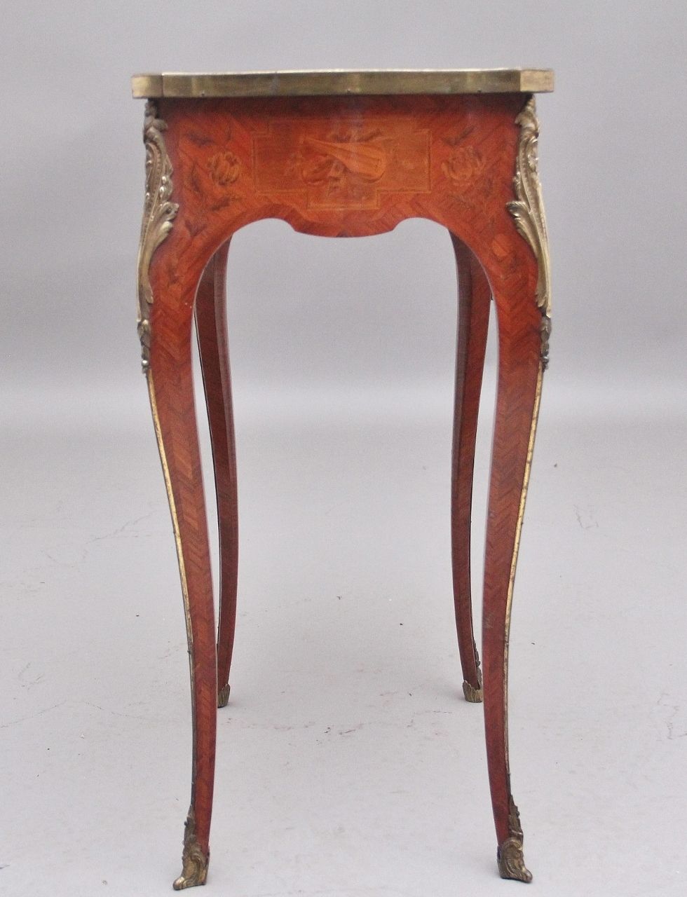 Furniture Early 20th Century French Kingwood And Marquetry Side Table photo