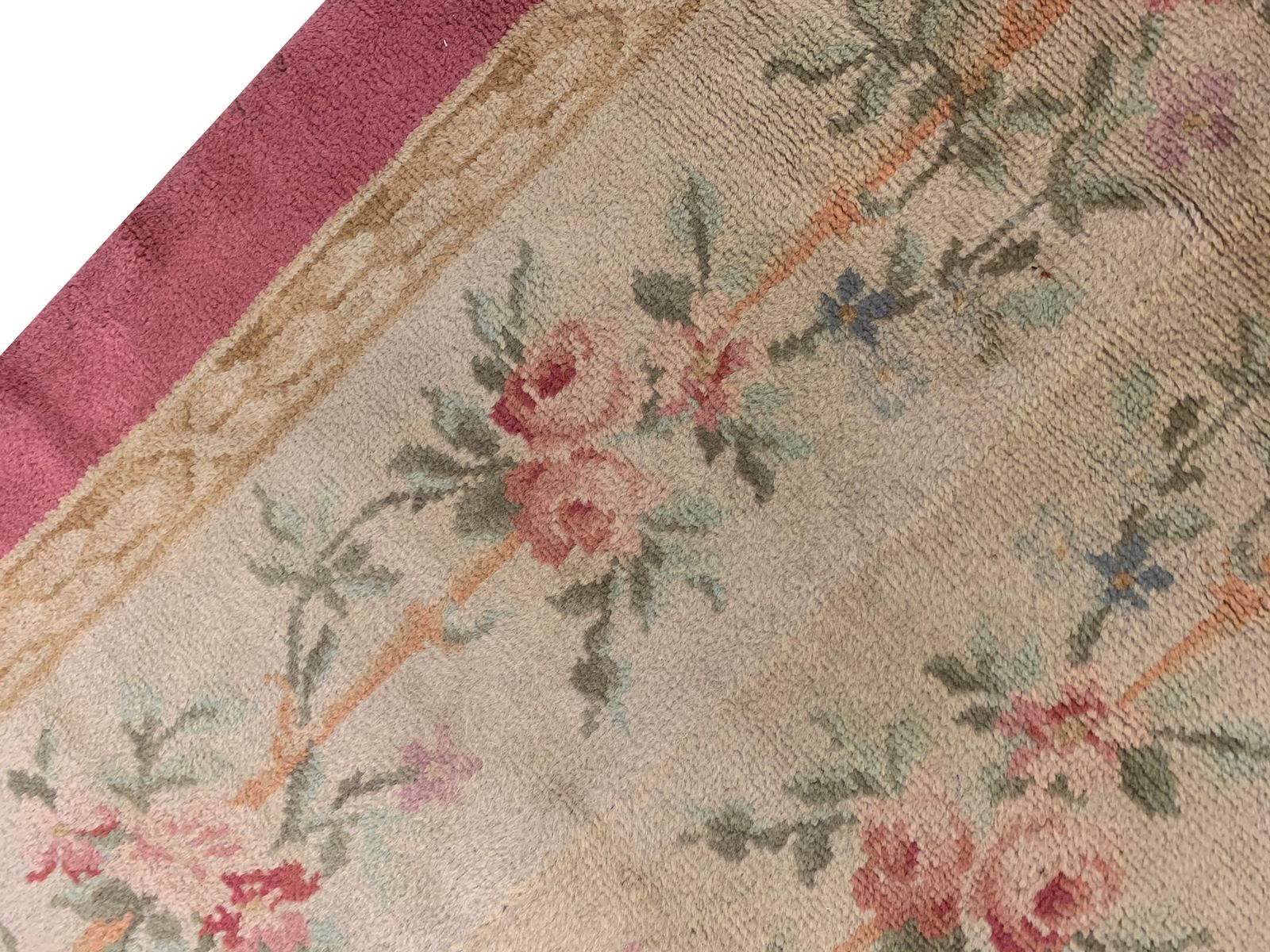 Rare Antique French Savonnerie Runner Rug photo for sale
