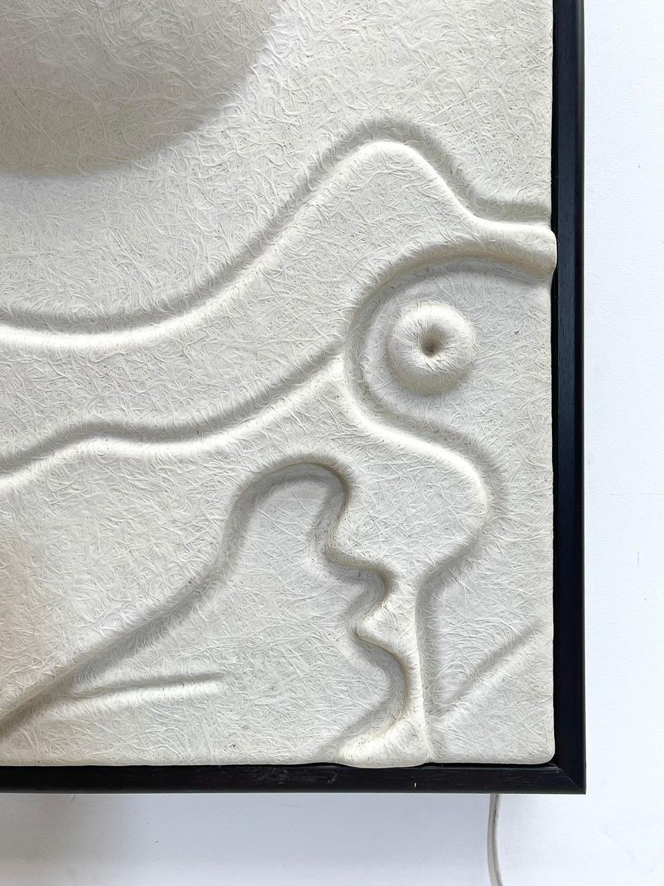 Decorative Lightning Wood And Fiberglass Panel, 1980s photo Art