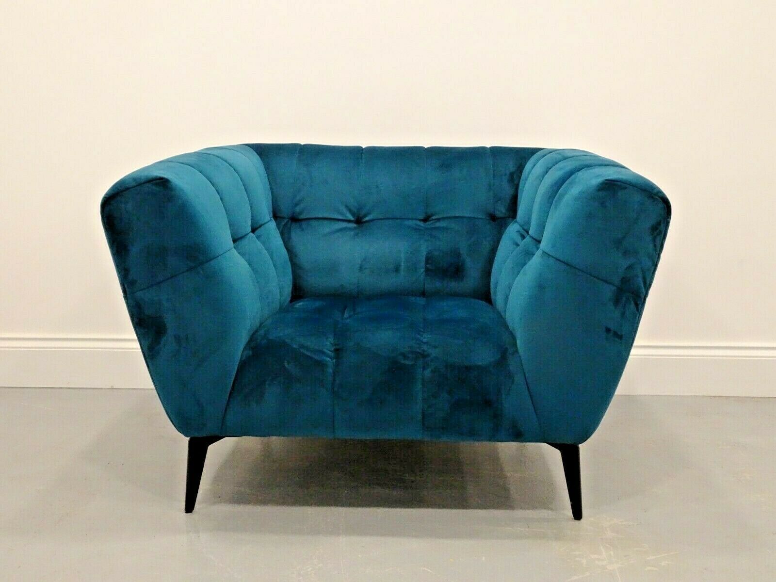 Immacualte Vincenzo Chair In Teal Velvet