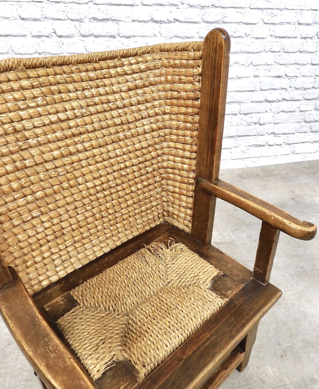 Child's Orkney Chair, 1890s, Pine photo vintage