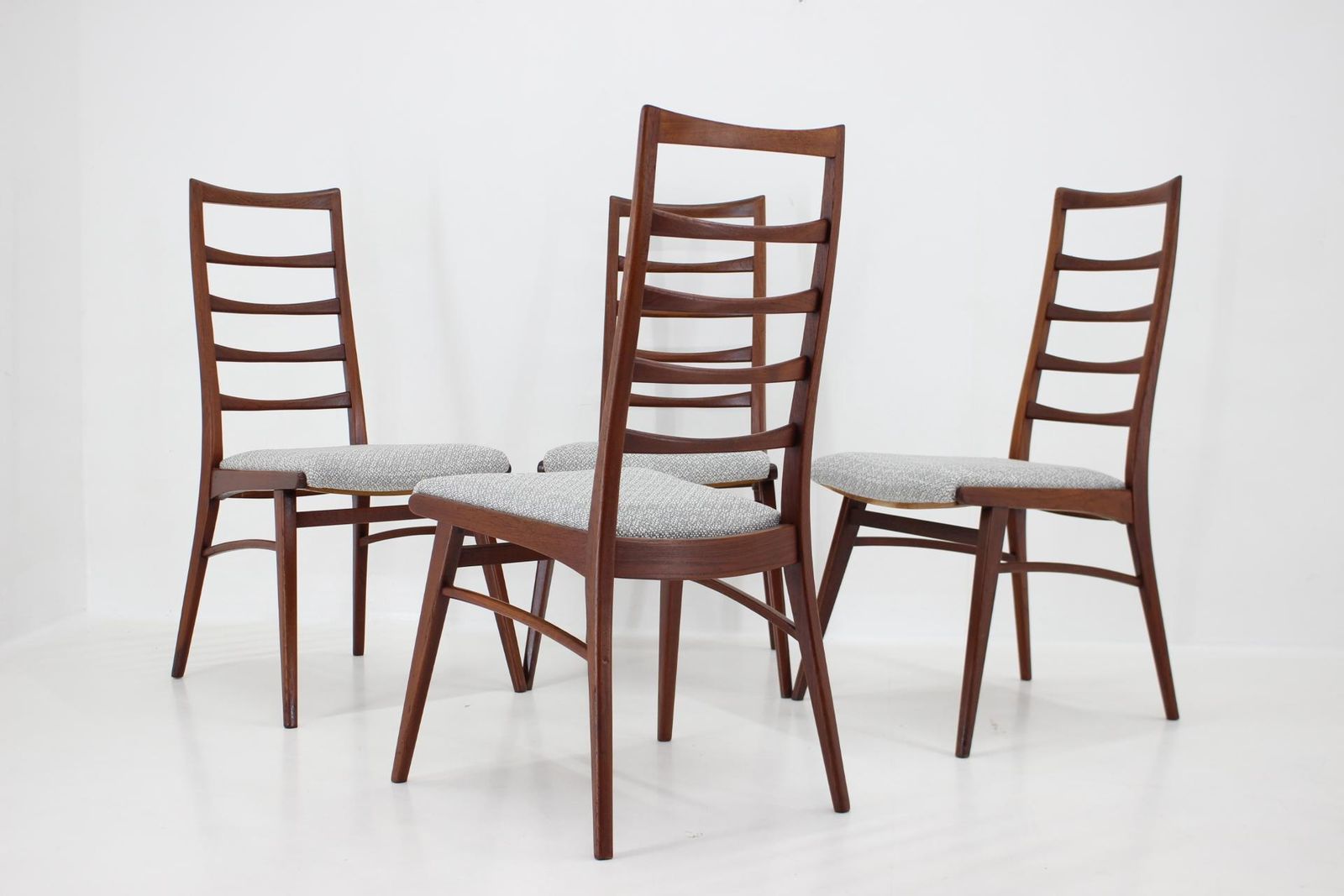photo for sale 1960s Set Of Four Dining Chairs In Teak, Germany